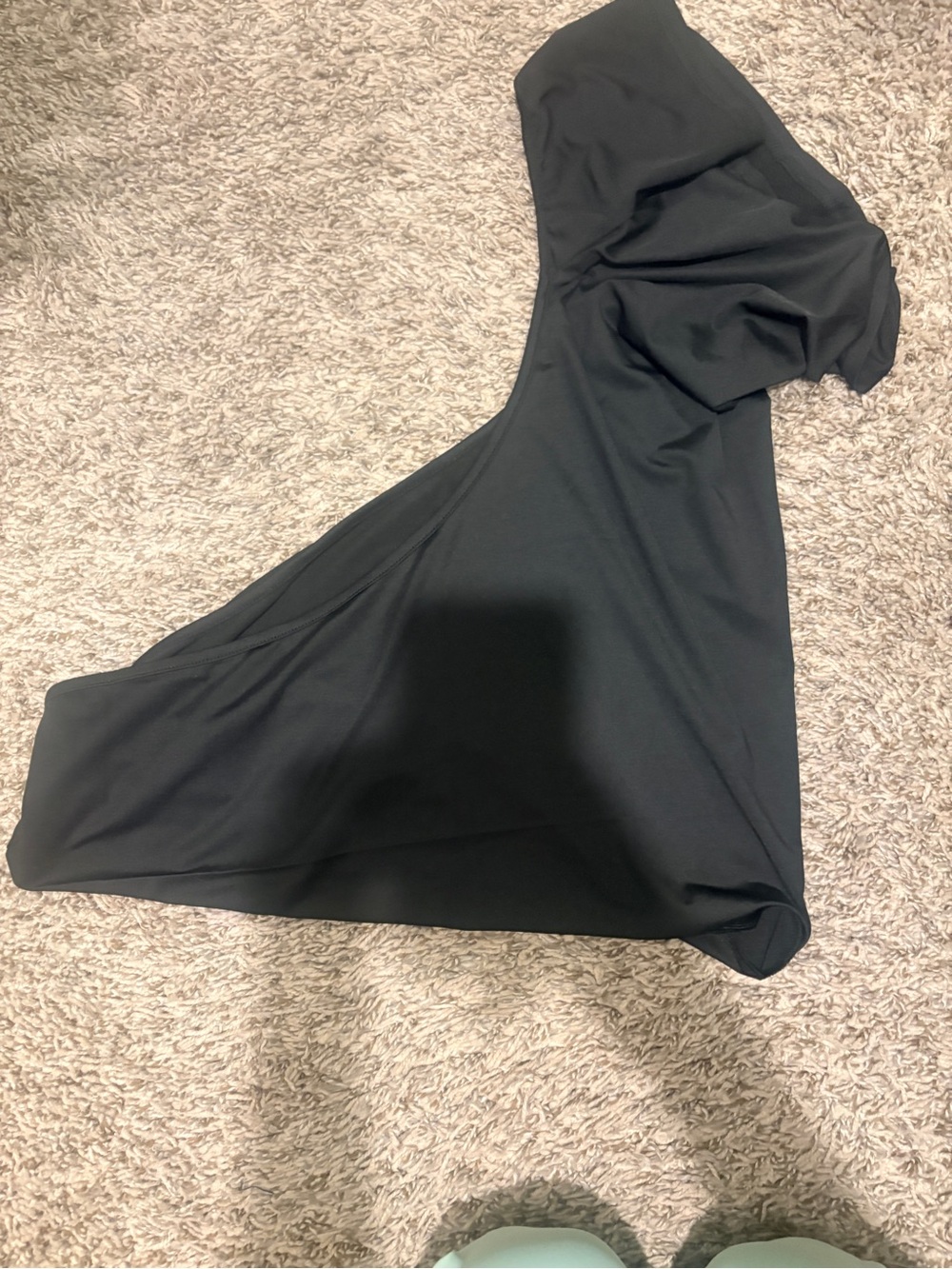 Black Women's Asymmetric One-Shoulder Skirt